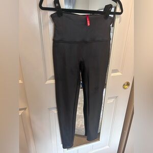 SPANX Black High-Rise Faux Leather  Leggings